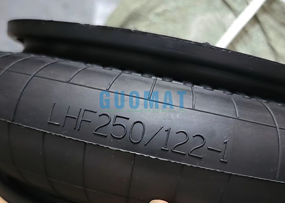 প্রাকৃতিক রাবার LHF250/122-1 ইন্ডাস্ট্রিয়াল এয়ার স্প্রিং সিঙ্গেল কনভোলুটেড 122 মিমি হাইট এয়ার বেলো