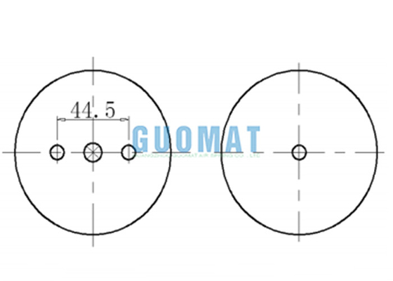 GUOMAT 2B2200 ডাবল কনভোলুটেড ইন্ডাস্ট্রিয়াল এয়ার স্প্রিং 1/4NPT এয়ার ইনলেট সাসপেনশন এয়ার শক