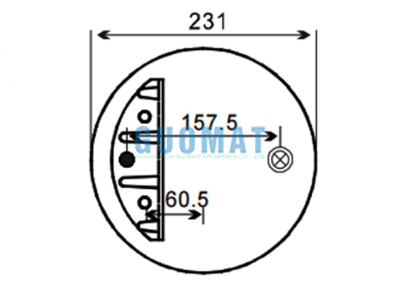910-16A382 Contitech এয়ার ব্যাগ স্প্রিং 1R12-603 Goodyear ট্রাক সাসপেনশন অংশ