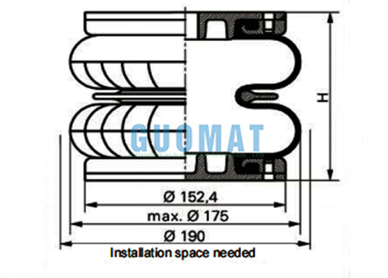WBZ 210-E1 Weforma রাবার Bellows শিল্প বায়ু বসন্ত G1/2 বায়ুসংক্রান্ত actuator