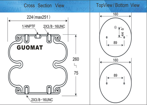 FD200-19 Contitech W013586910 ডাবল কনভল্টেড এয়ার ব্যাগ Contitech এয়ার স্প্রিং শিল্প এয়ার স্প্রিং