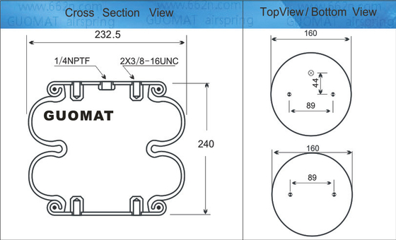 Contitech রাবার এয়ার স্প্রিং FD200-25 ক্রস ফায়ারস্টোন W013586951 সাসপেনশন সিস্টেম