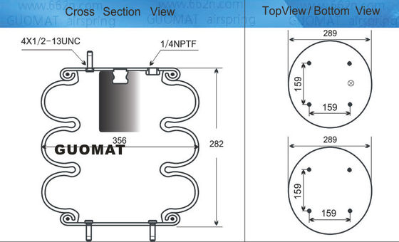 Contitech এয়ার সাসপেনশন স্প্রিং FT530-32 333 ফায়ারস্টোন W01-358-7818 এয়ারক্রাফ্ট 115070