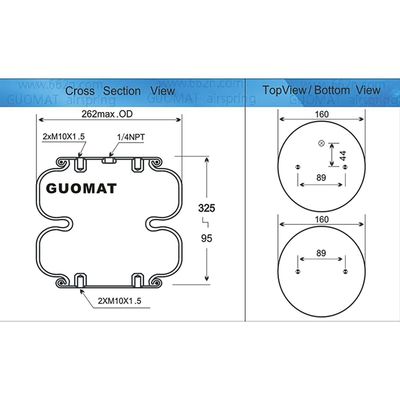 ফায়ারস্টোন এয়ার ব্যাগ W01-M58-7679/20C2 ডাবল কনভল্টেড ইন্ডাস্ট্রিয়াল কাটিং মেশিন স্প্রিংস