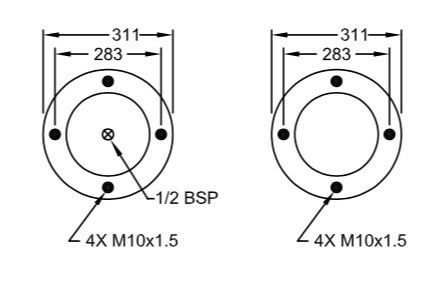 W01-R58-4066 ফায়ারস্টোন এয়ার ব্যাগ সাসপেনশন ডানলপ শক অ্যাকুয়েটর 16 এক্স 1
