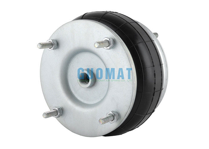 FS 138-8 DS ইন্ডাস্ট্রিয়াল সাসপেনশন এয়ার স্প্রিং 8''X1 সিঙ্গেল কনভোলুটেড রাবার এয়ারব্যাগ ফ্ল্যাঞ্জ রিং সহ