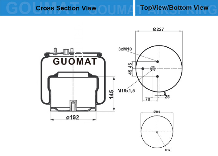ডিএএফ 1279141/1698434 জন্য সাসপেনশন এয়ার স্প্রিংস CONTITECH 889MK2 এবং W01 M58 8679