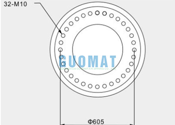 3H630376 GUOMAT ইন্ডাস্ট্রিয়াল এয়ার স্প্রিং ম্যানুফ্যাকচারার্স 720 মিমি রাবার বেলো