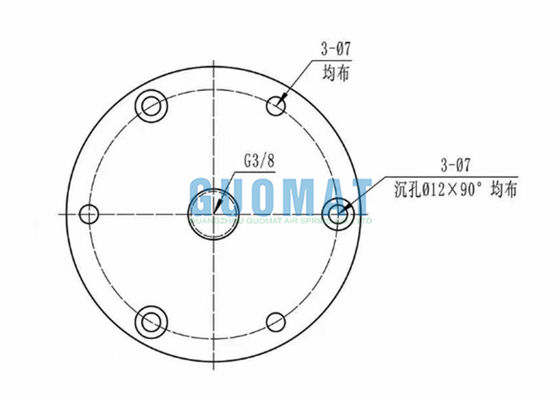 4 2/1''X1 DUNLOP ইন্ডাস্ট্রিয়াল এয়ার স্প্রিং W01-R58-4050 ফায়ারস্টোন কনভোলুটেড রাবার বেলো