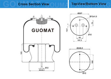 1370744/1386200 1362147 সিরিজ 4 Scania ট্রাক এয়ার স্প্রিংস ব্যাগ গোডাইয়ার 1R13-745