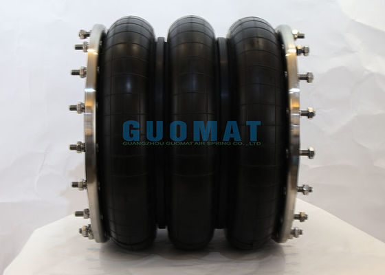 স্টেইনলেস স্টীল ফ্ল্যাঞ্জের সাথে ট্রিপল কনভোল্টেড ইন্ডাস্ট্রিয়াল এয়ার ব্যাগ LHF320/350-3 কাগজ তৈরির সরঞ্জাম এয়ার স্প্রিংস