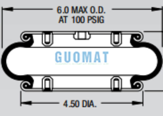 ফায়ারস্টোন স্টাইল ১৬ সিঙ্গেল কনভল্যুটেড এয়ার শক W01-358-6996 প্রাকৃতিক রাবার এয়ার স্প্রিং