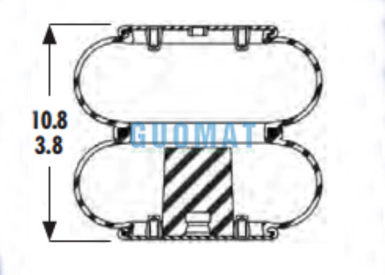 2B9-201 গুডইয়ার ভারী দায়িত্ব বায়ু বসন্ত W01-358-6935 ফায়ারস্টোন ডাবল বেলো এয়ারব্যাগ