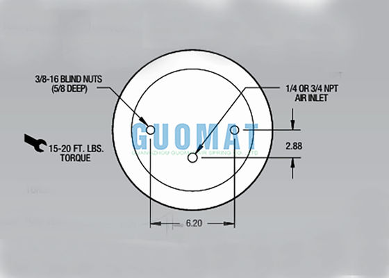 W01-358-9030 ট্রেলার সাসপেনশন এয়ারব্যাগ উপাদান 1T15M-0 ভারী ট্রাক এয়ার স্প্রিং