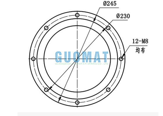 GUOMAT 2H12X2P05 ফ্ল্যাঞ্জ এয়ার স্প্রিং W01-R58-4044 ফায়ারস্টোন এয়ার বেলস 12X2 এয়ার রাবার কাস্টমাইজ করুন