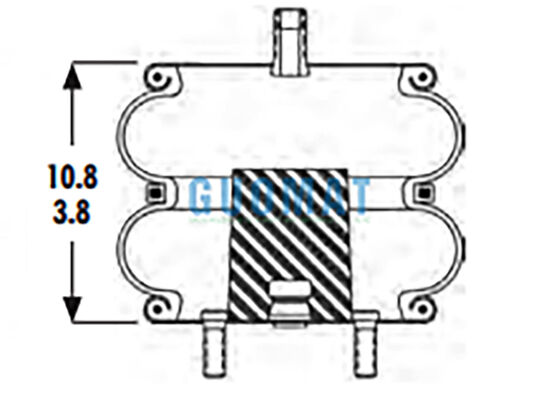 2B9-230 গুডইয়ার এয়ার স্প্রিং প্রতিস্থাপন 578-92-3-202 ইন্ডাস্ট্রিয়াল রাবার এয়ার বেলস