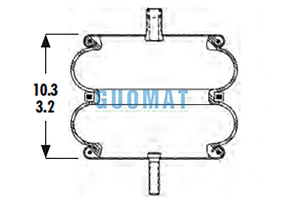2B9-229 গুডইয়ার ইন্ডাস্ট্রিয়াল এয়ার স্প্রিং 578-92-3-211 এয়ার সাসপেনশন এয়ার বেলস