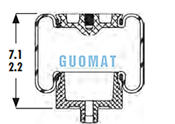 গুডইয়ার 1S4-007 রাবার এয়ার ব্যাগ সাসপেনশন W023587001 ফায়ারস্টোন ট্রাক ক্যাব এয়ার ব্যাগ প্রতিস্থাপন