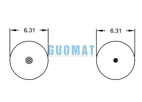 প্রাকৃতিক রাবার W01-358-6897 ফায়ারস্টোন ডাবল কনভোলিউটেড এয়ার স্প্রিং AS-0058 ওয়াটসন অ্যান্ড চালিন