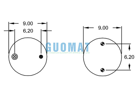 ফায়ারস্টোন রাবার এয়ার স্প্রিং ব্যাগ W01-358-7996 ট্রিপল কনভোলিউটেড টাইপ শক অ্যাবসর্বার