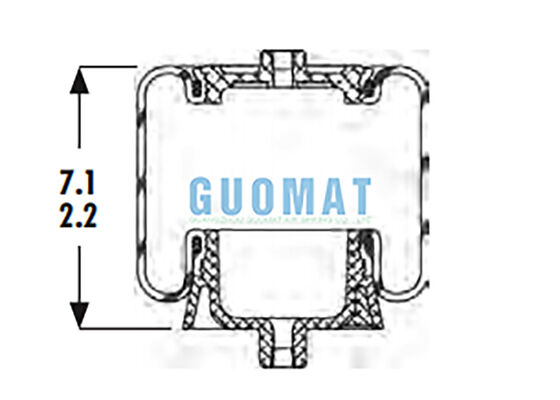 1S4-067 ক্যাব বায়ু স্প্রিং Goodyear ASC-08-7-137 ট্রাক সাসপেনশন এয়ার ব্যাগ প্রতিস্থাপন