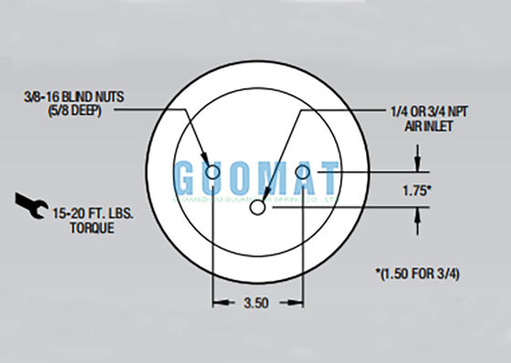 W01-358-5712 ফায়ারস্টোন ট্রাক এয়ার স্প্রিং রোলিং লোব এয়ার সাসপেনশন সিস্টেম 1T14C-7