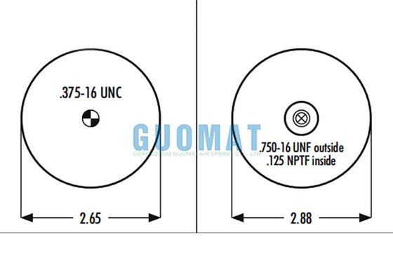 Truck Cab Air Spring 1S5-010 Goodyear Piston ASC-08-7-139 Replacement Air Bag