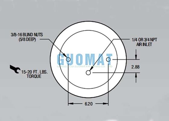 W01-358-9056 ফায়ারস্টোন সাসপেনশন এয়ার স্প্রিং 1T15M-4 ভারী দায়িত্ব ট্রাক এয়ার ব্যাগ