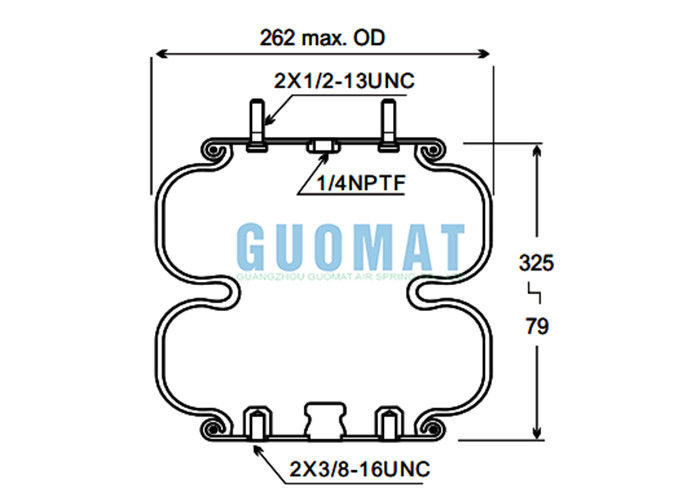 FD 200-25 426 Contitech সাসপেনশন এয়ার স্প্রিং W01-358-6943 ফায়ারস্টোন প্রতিস্থাপন এয়ার ব্যাগ জন্য মোটর হোম / RV