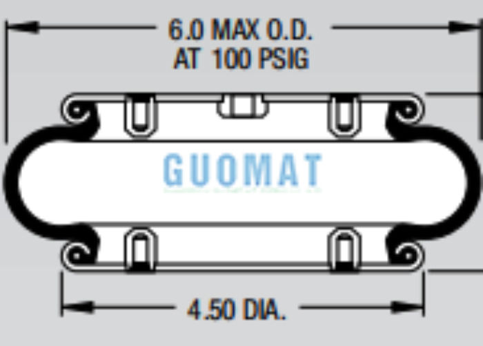 ফায়ারস্টোন স্টাইল ১৬ সিঙ্গেল কনভল্যুটেড এয়ার শক W01-358-6996 প্রাকৃতিক রাবার এয়ার স্প্রিং