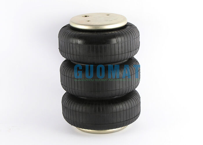 GUOMAT 3B20F-2P05 ইন্ডাস্ট্রিয়াল এয়ার স্প্রিং 1/4NPT এয়ার ফিটিং হোল ট্রিপল কনভোল্টেড এয়ার ব্যাগ