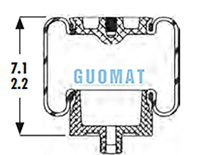 গুডইয়ার 1S4-007 রাবার এয়ার ব্যাগ সাসপেনশন W023587001 ফায়ারস্টোন ট্রাক ক্যাব এয়ার ব্যাগ প্রতিস্থাপন