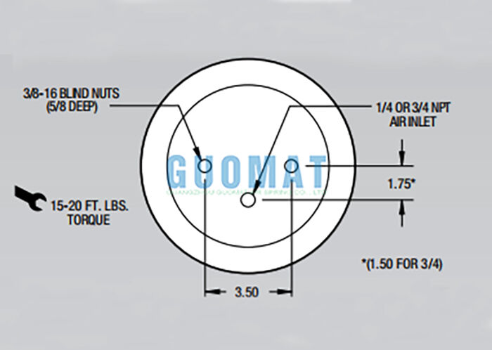 W01-358-5712 ফায়ারস্টোন ট্রাক এয়ার স্প্রিং রোলিং লোব এয়ার সাসপেনশন সিস্টেম 1T14C-7