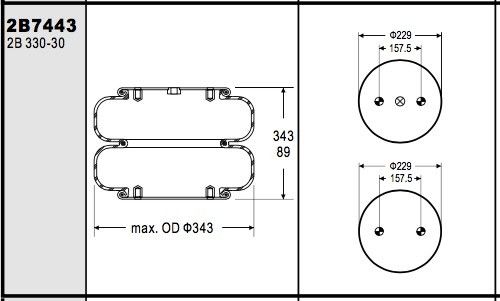 W01-358-7443 রাবার বেলো 22C-1.5 রিডওয়েল 1003587443C জন্য ইন্ডাস্ট্রিয়াল এয়ার স্প্রিং