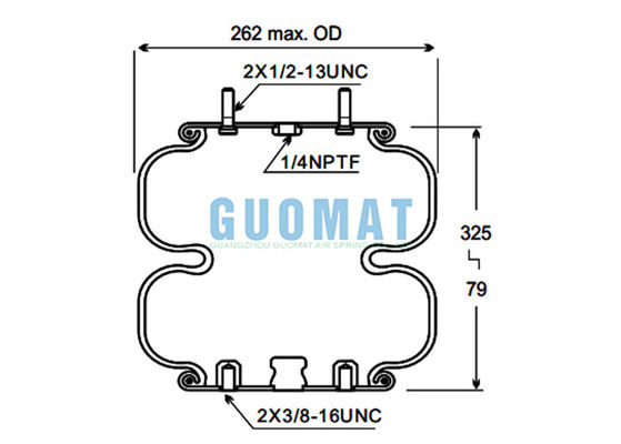 FD 200-25 426 Contitech সাসপেনশন এয়ার স্প্রিং W01-358-6943 ফায়ারস্টোন প্রতিস্থাপন এয়ার ব্যাগ জন্য মোটর হোম / RV